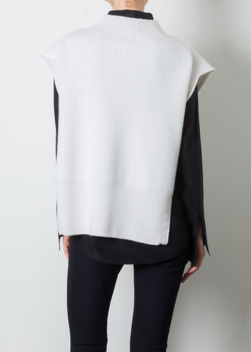 Cashmere Vest with Side Zip - TEAH Sweater STYLEM   