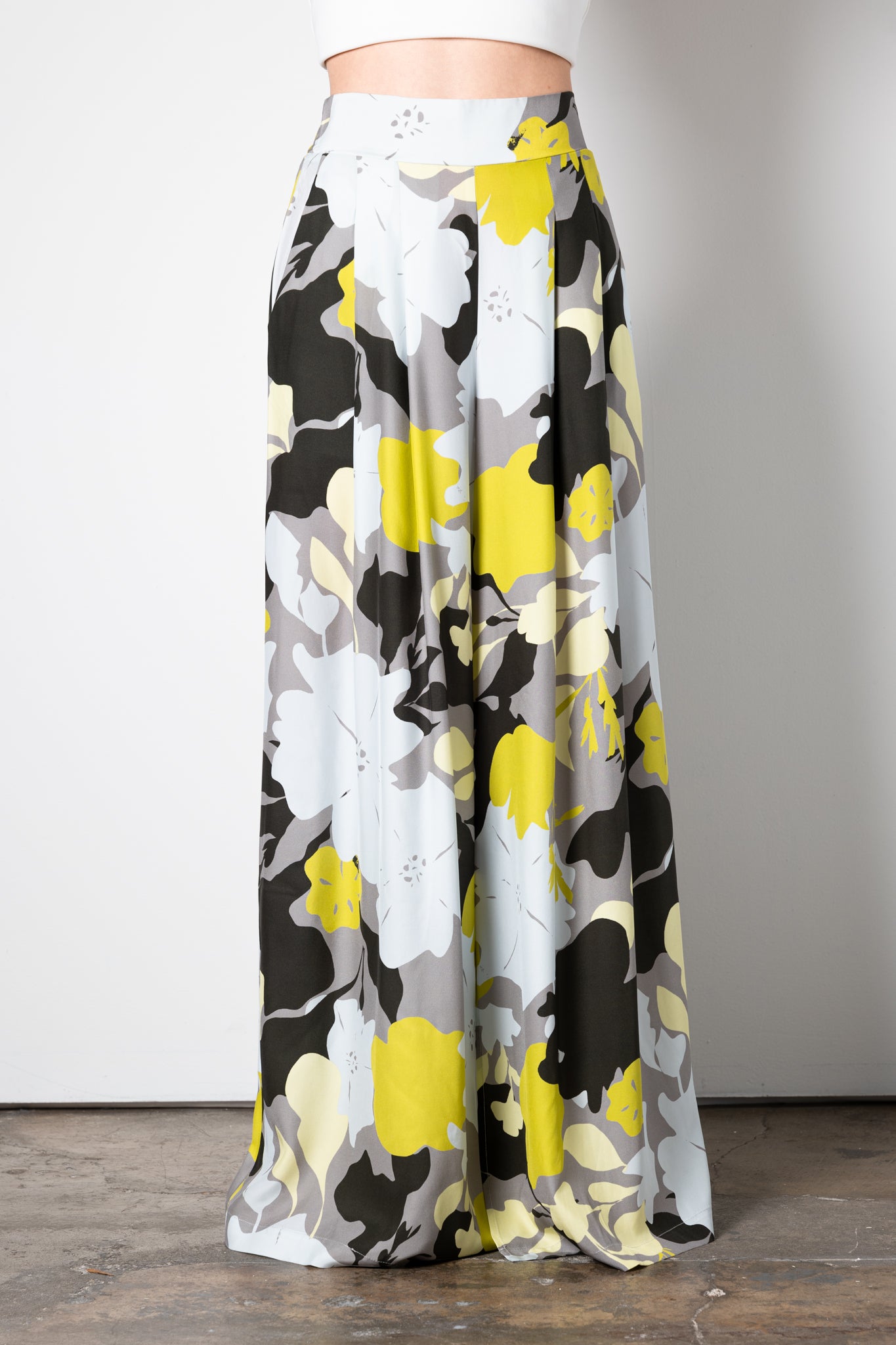 Silk Wide Leg Pant - SAXTON Pant General Orient Garden Print P