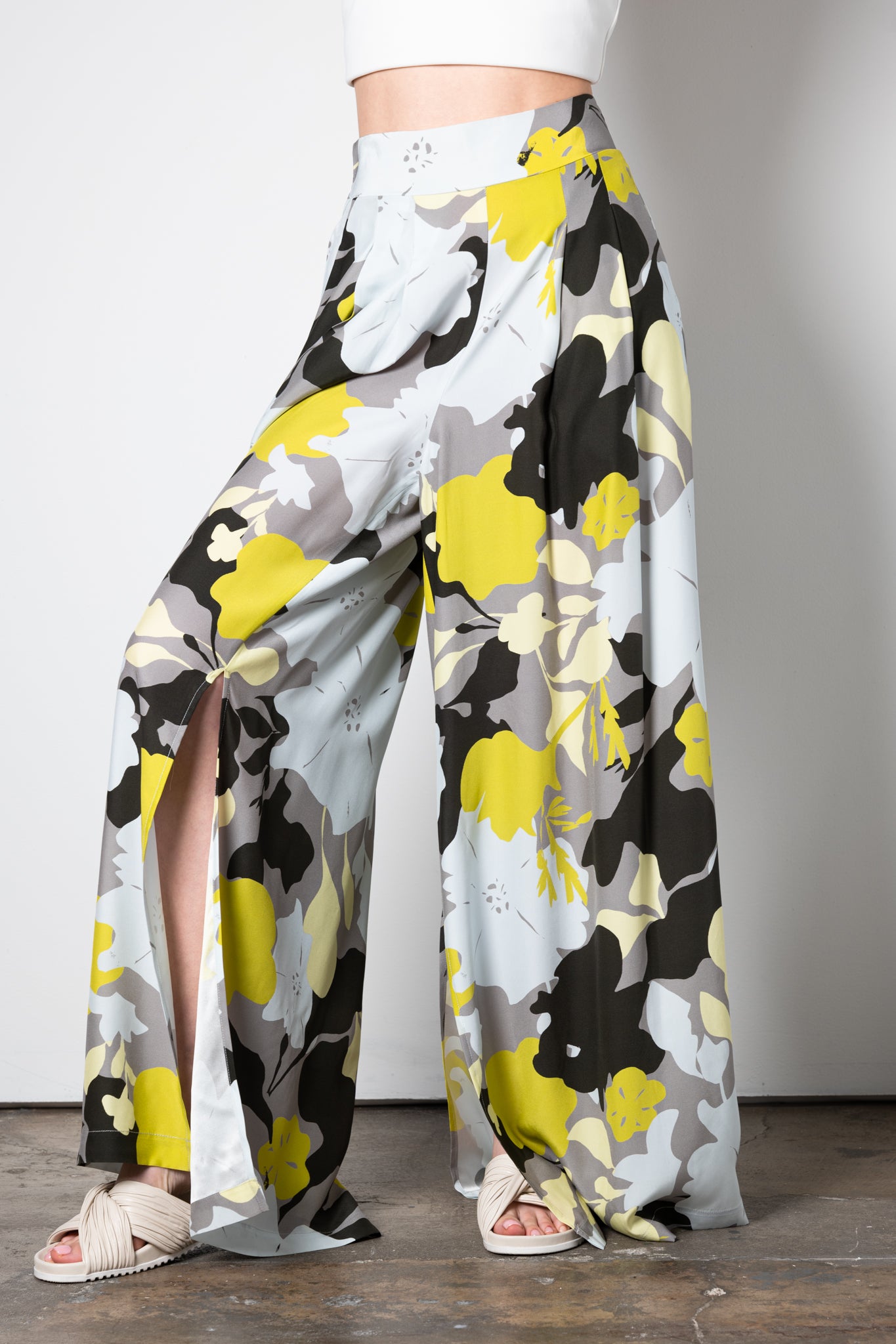 Silk Wide Leg Pant - SAXTON Pant General Orient