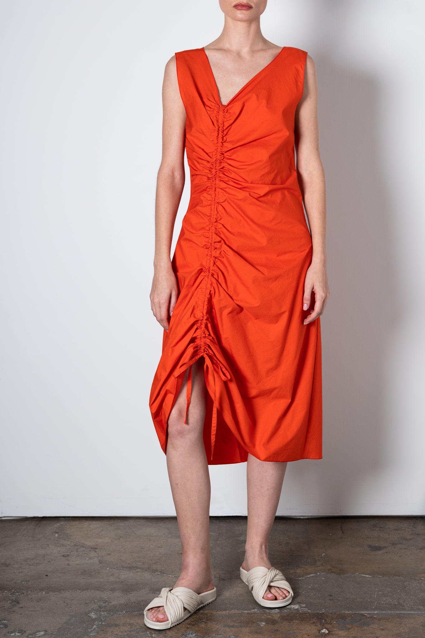 Organic Cotton Bias Dress w/ Drawstrings - UMA Dress STYLEM Fanta P