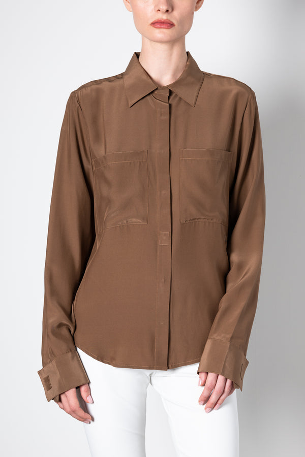Silk Shirt With Wrap Snap - URSALA SP3 Shirt General Orient Chai P 