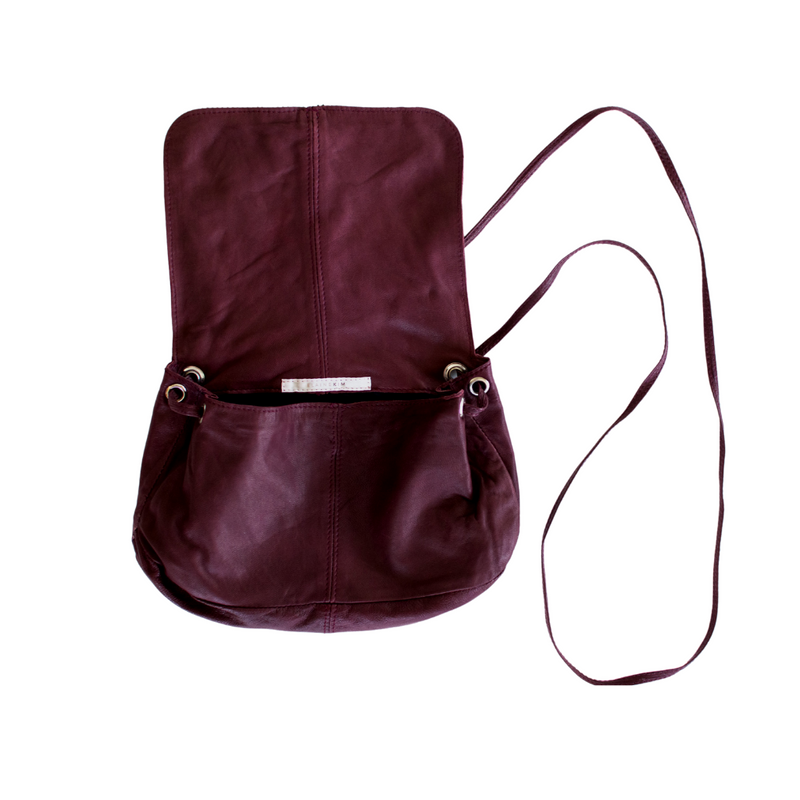 Leather Crossbody Bag - ODELIA Bag Elaine Kim   