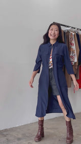 Silk Duster Dress with double zip - TRINA