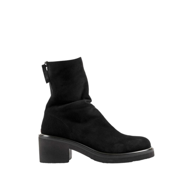 Round Toe Demi Boot with Extra Light Sole Susan By Halmanera Shoes Halmanera Black Suede 36 