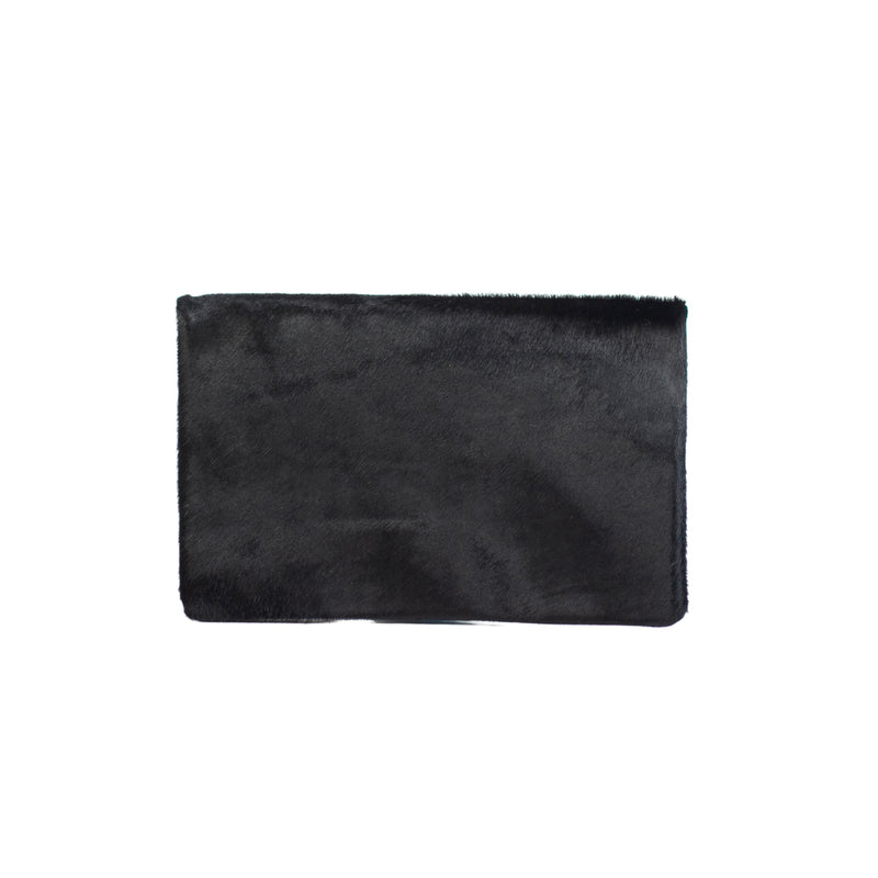 Half Calf and Suede Fold-Over Clutch - SOLIN Bag Elaine Kim Collection   