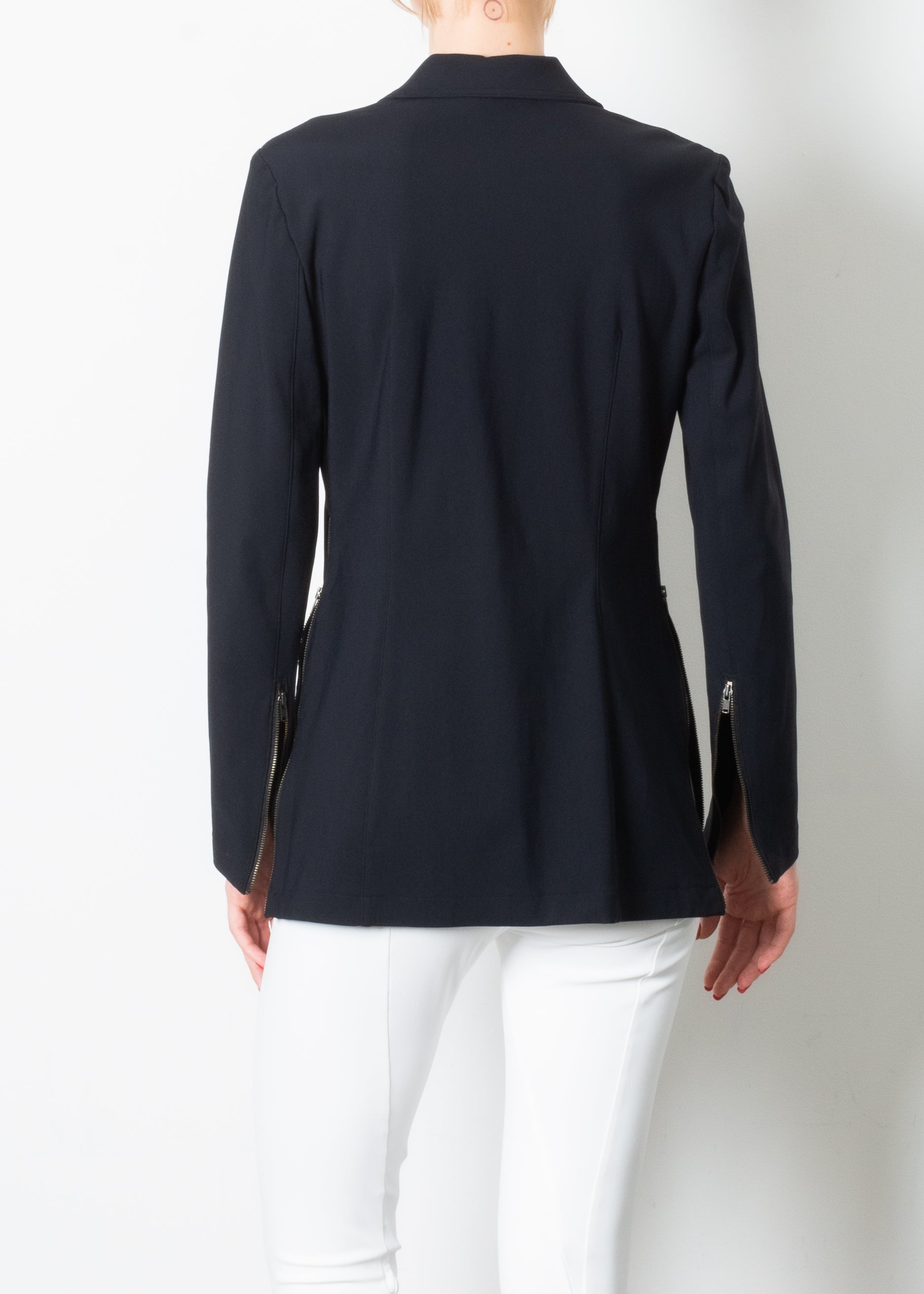 Stretch Shawl Collar Blazer with Zipper - TAMARA CORE Coat STYLEM