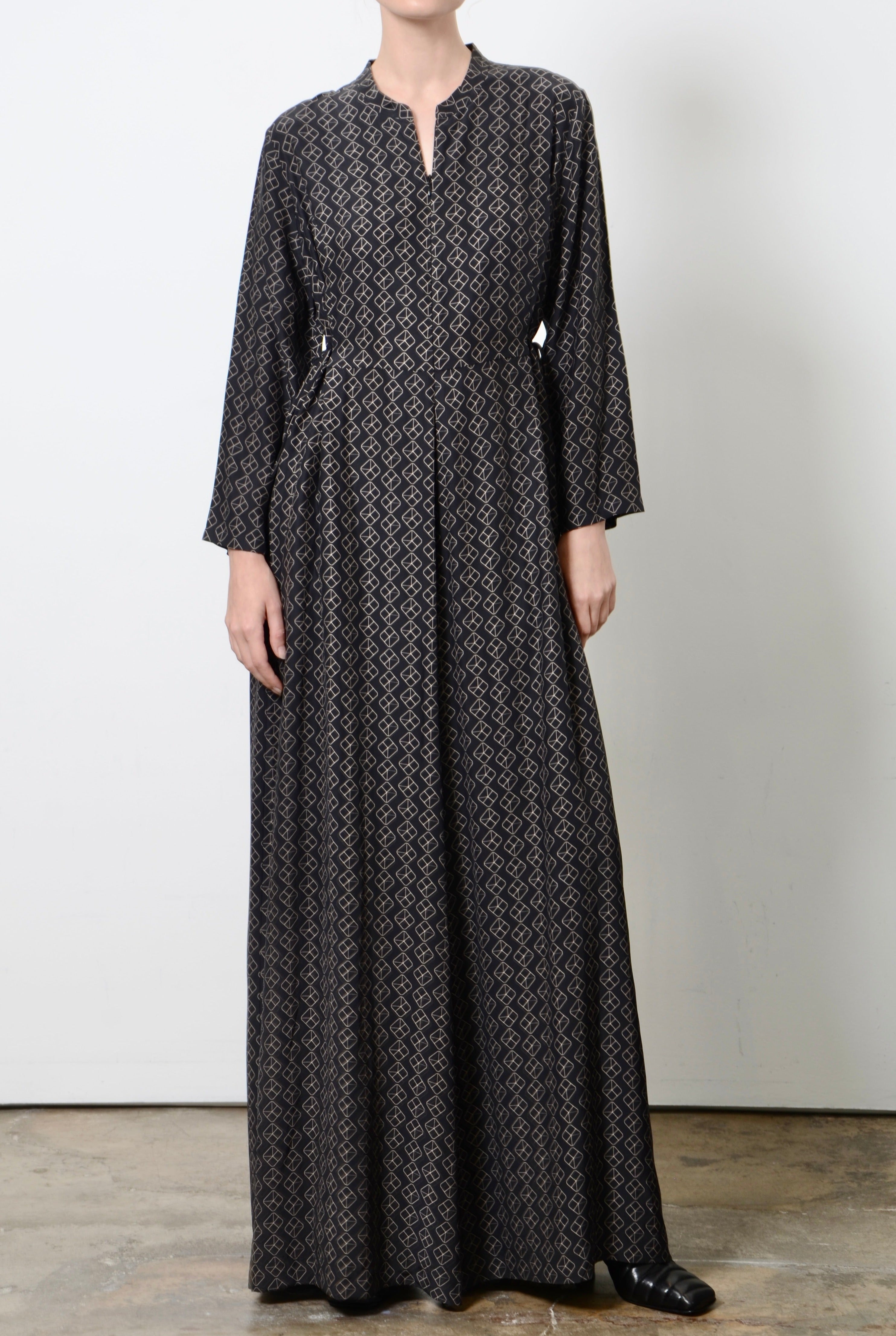 Silk Wide Leg Jumpsuit - TATIANA Jumpsuit GENERAL ORIENT Mushroom Monogram P