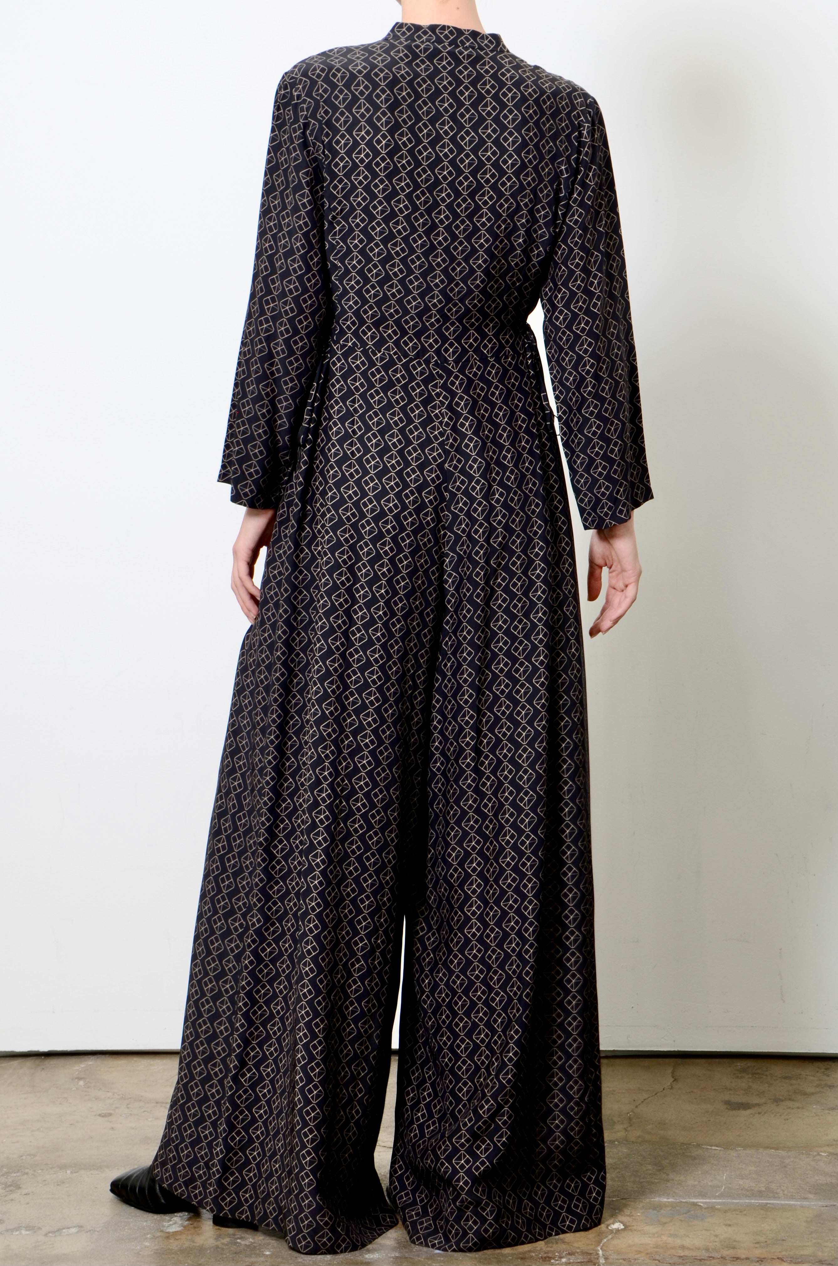 Silk Wide Leg Jumpsuit - TATIANA Jumpsuit GENERAL ORIENT