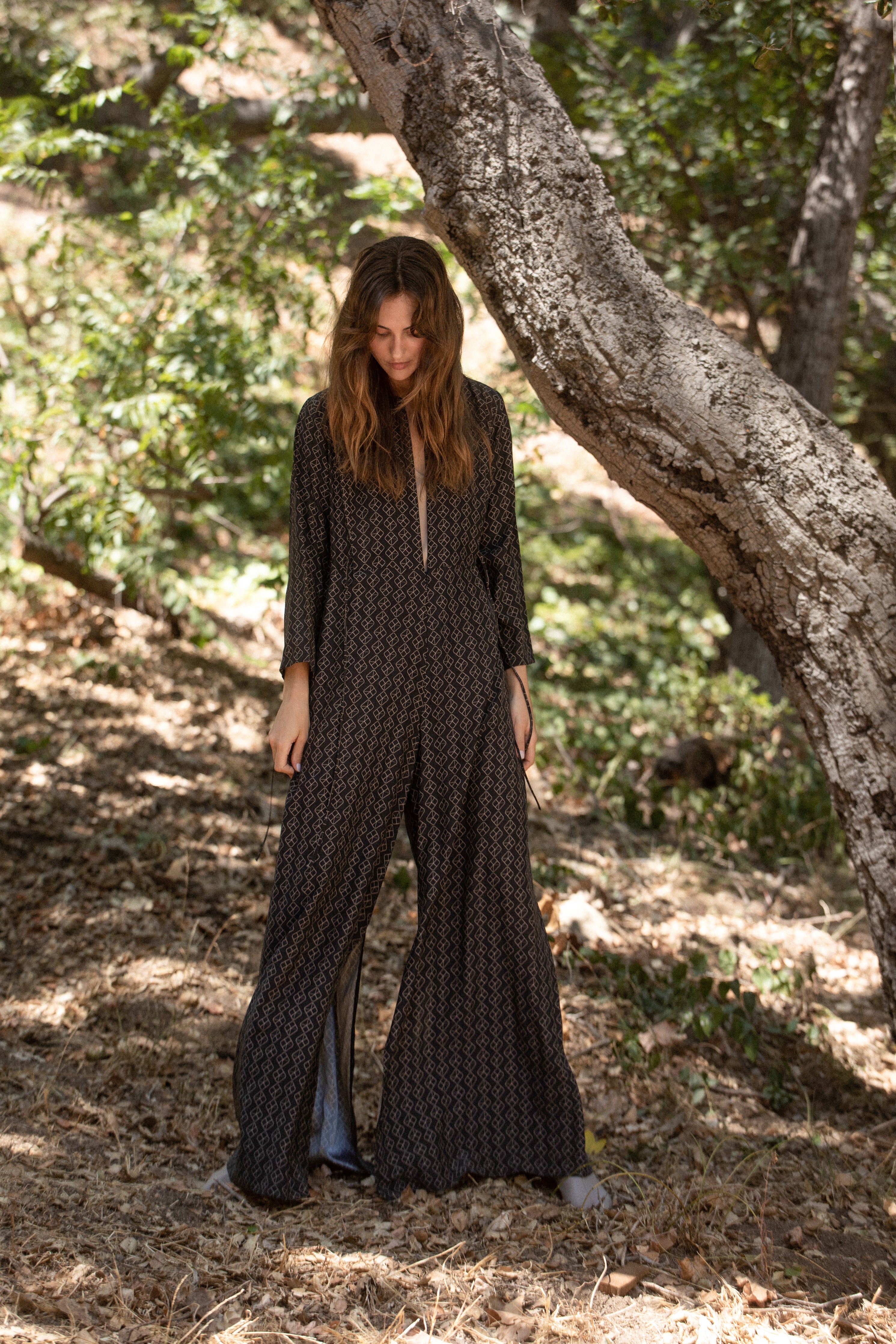 Silk Wide Leg Jumpsuit - TATIANA Jumpsuit GENERAL ORIENT