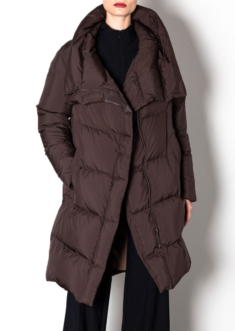 Down Puffer Coat - TOCCARA Coat STYLEM Espresso P