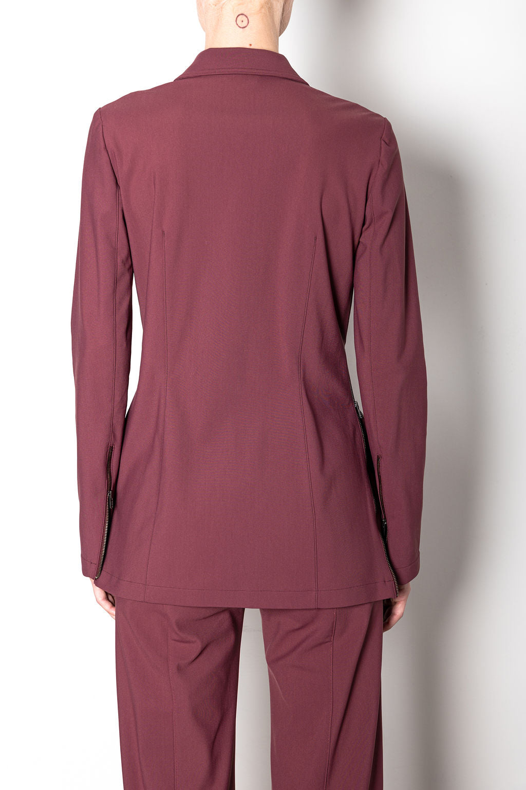 Tech Stretch Shawl Collar Blazer with Zipper - TAMARA F2 Coat STYLEM