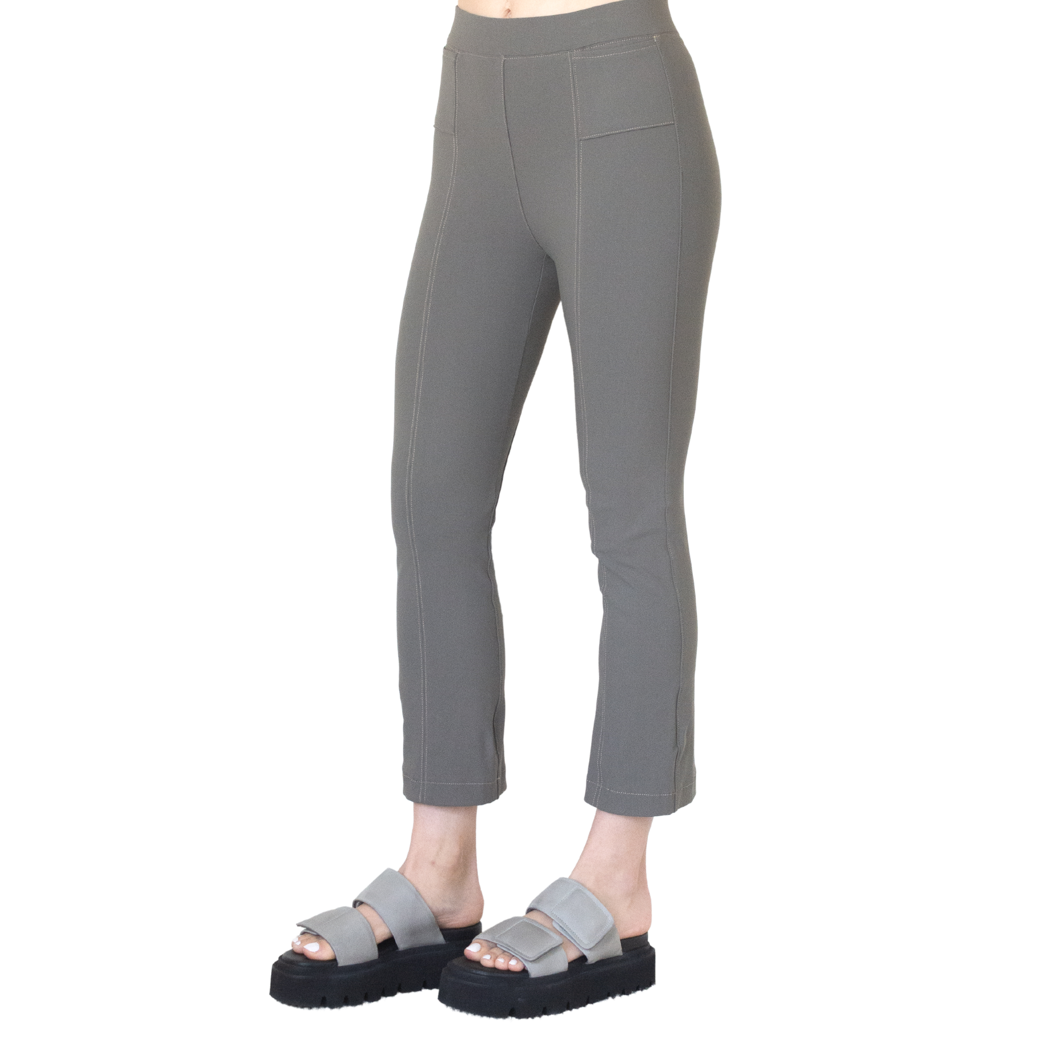 Tech Stretch Cropped Flare Legging w/ Contrast Stitch - RITA SS22 Pant STYLEM