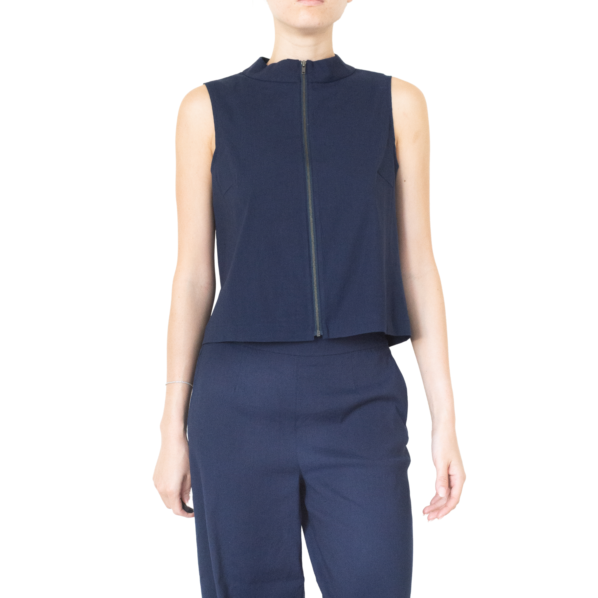 Stretch Linen Vest - STORMIO Vest STYLEM Ink P