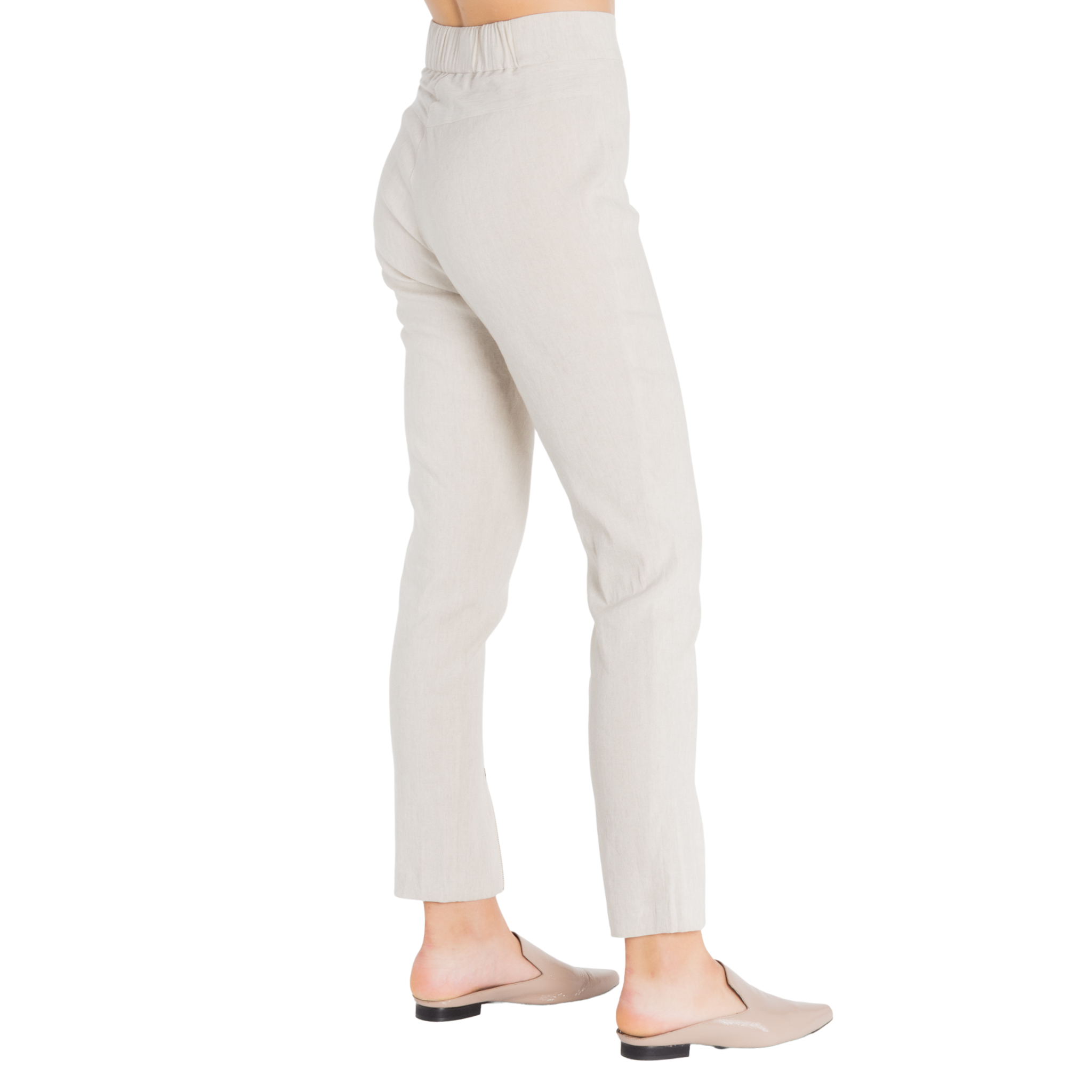 Stretch Linen Slim Pant w/ Zip - TEGAN Pant STYLEM