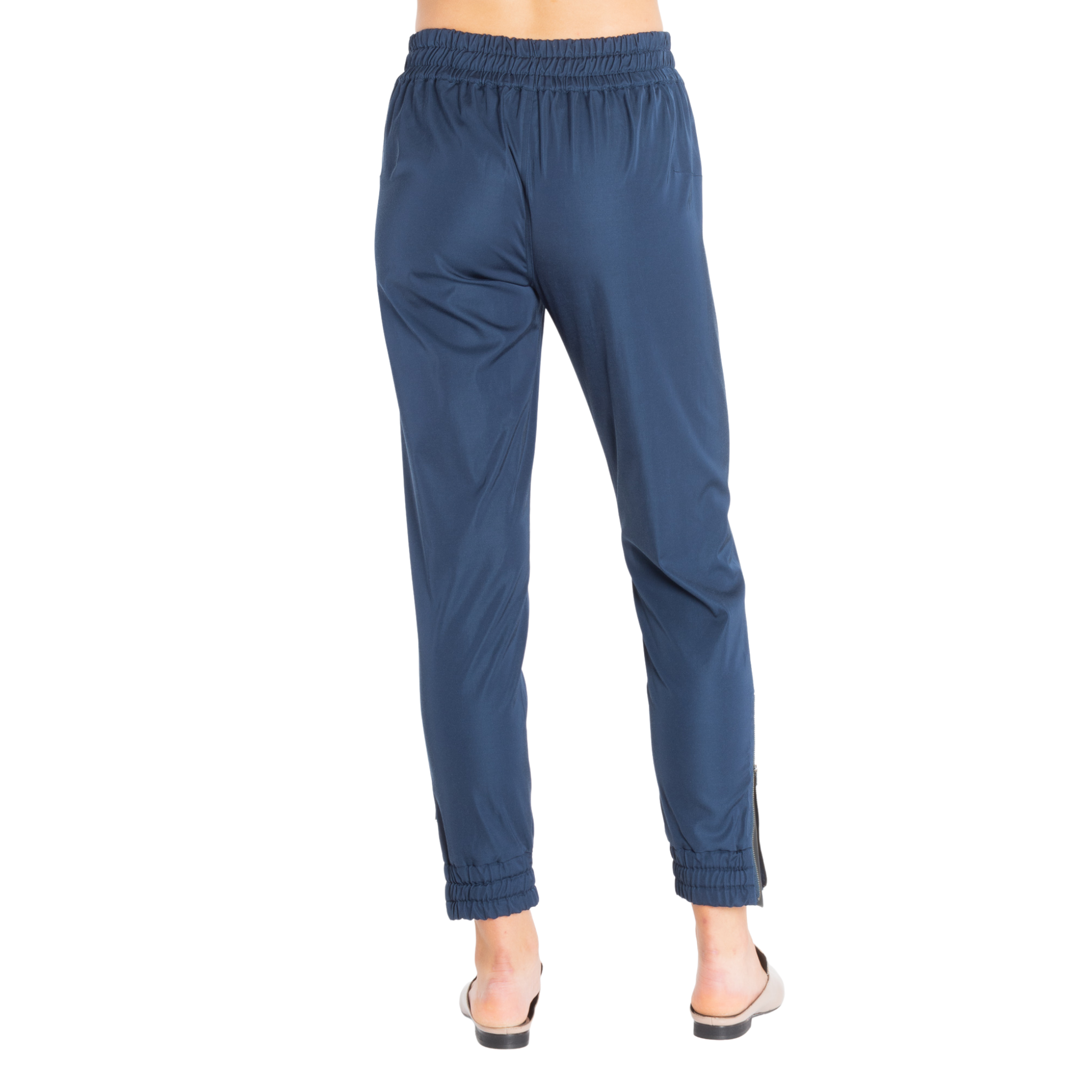 High Power Cupro Jogger w/Leather Trim -TRUDY SP22 Pant STYLEM