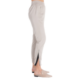 High Power Cupro Jogger w/Leather Trim -TRUDY SP22 Pant STYLEM Pumice P 