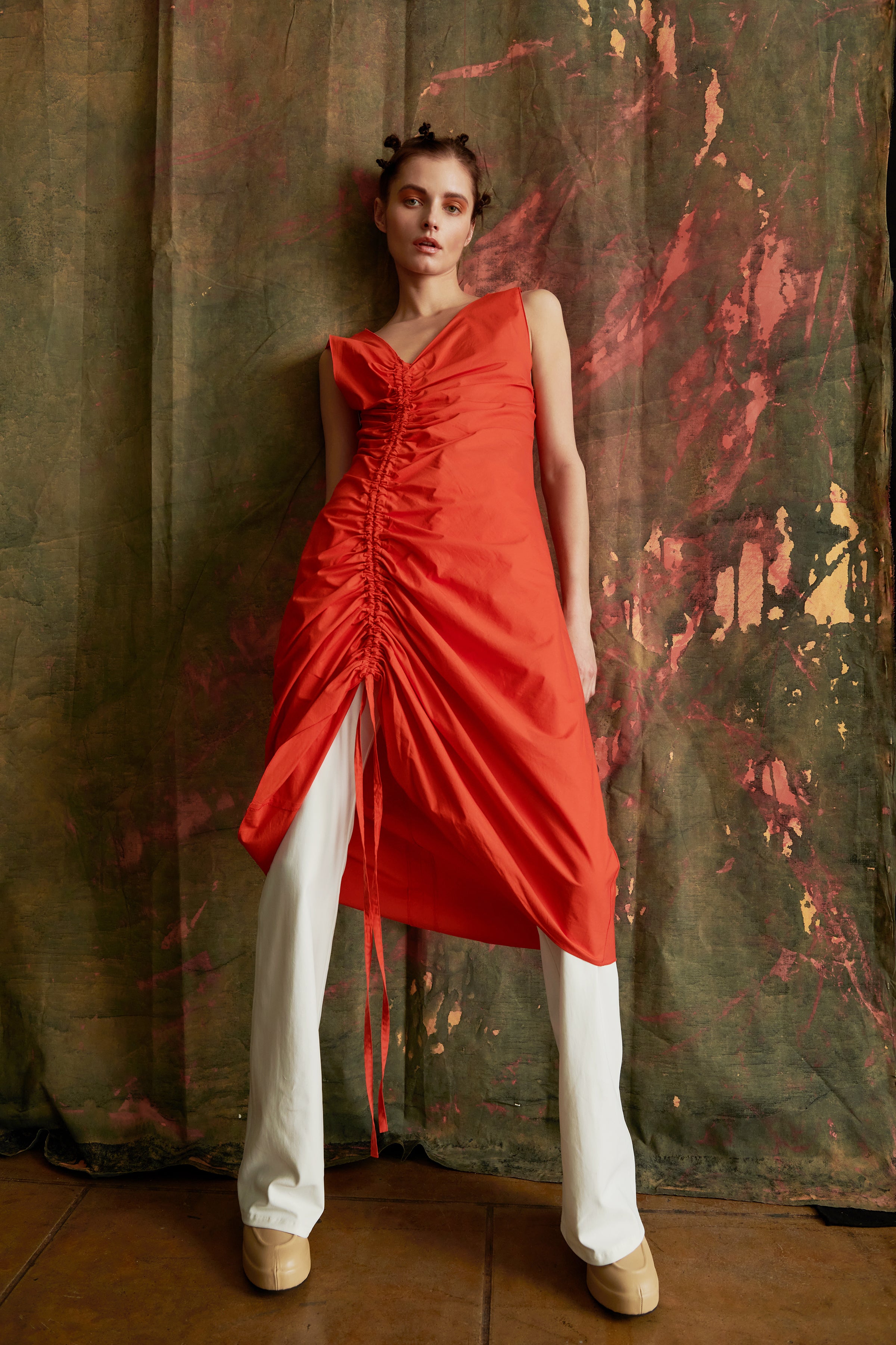 Organic Cotton Bias Dress w/ Drawstrings - UMA Dress STYLEM