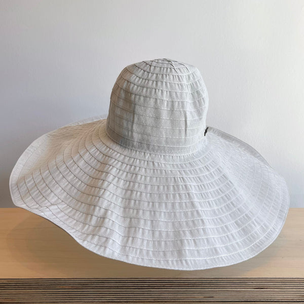 Wide Brim Cotton Beach Hat - ANNA Hat Florabella Platinum OS 