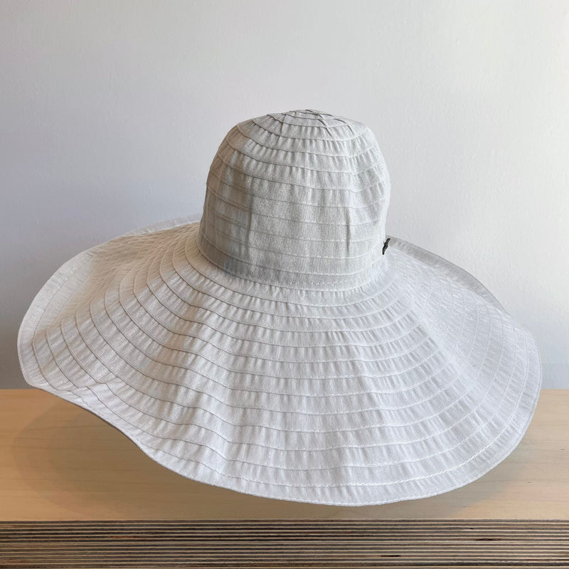 Wide Brim Cotton Beach Hat - ANNA Hat Florabella Platinum OS 