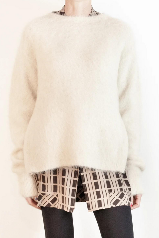 Alpaca Crew Neck Top - TEMECULA Sweater STYLEM Mushroom P