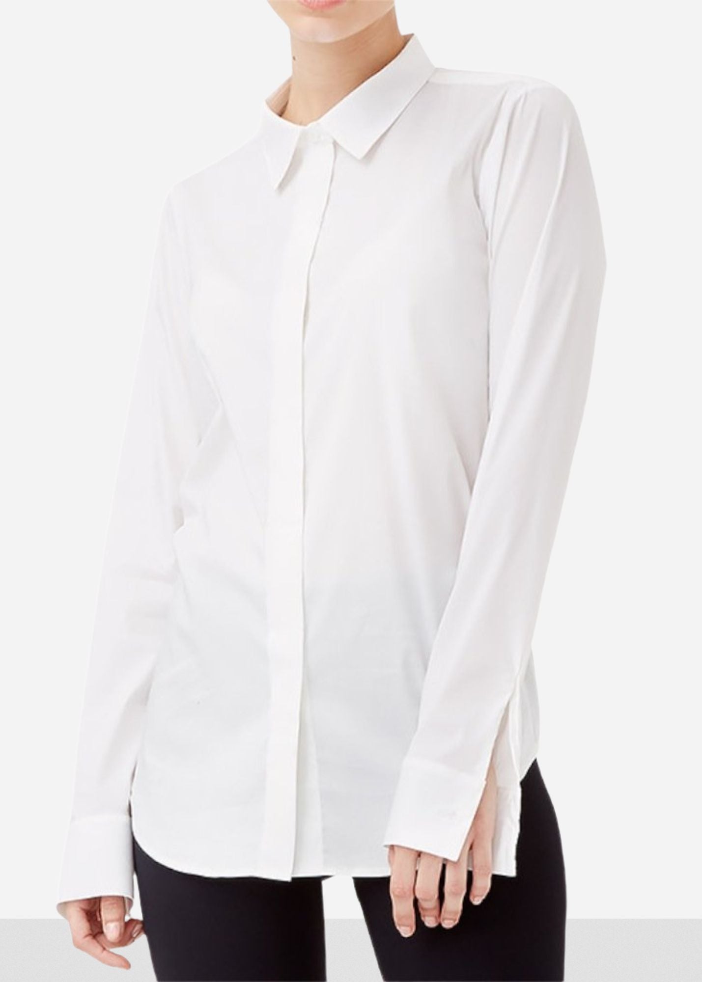 Stretch Cotton Shirt - NEVAN Top STYLEM white P
