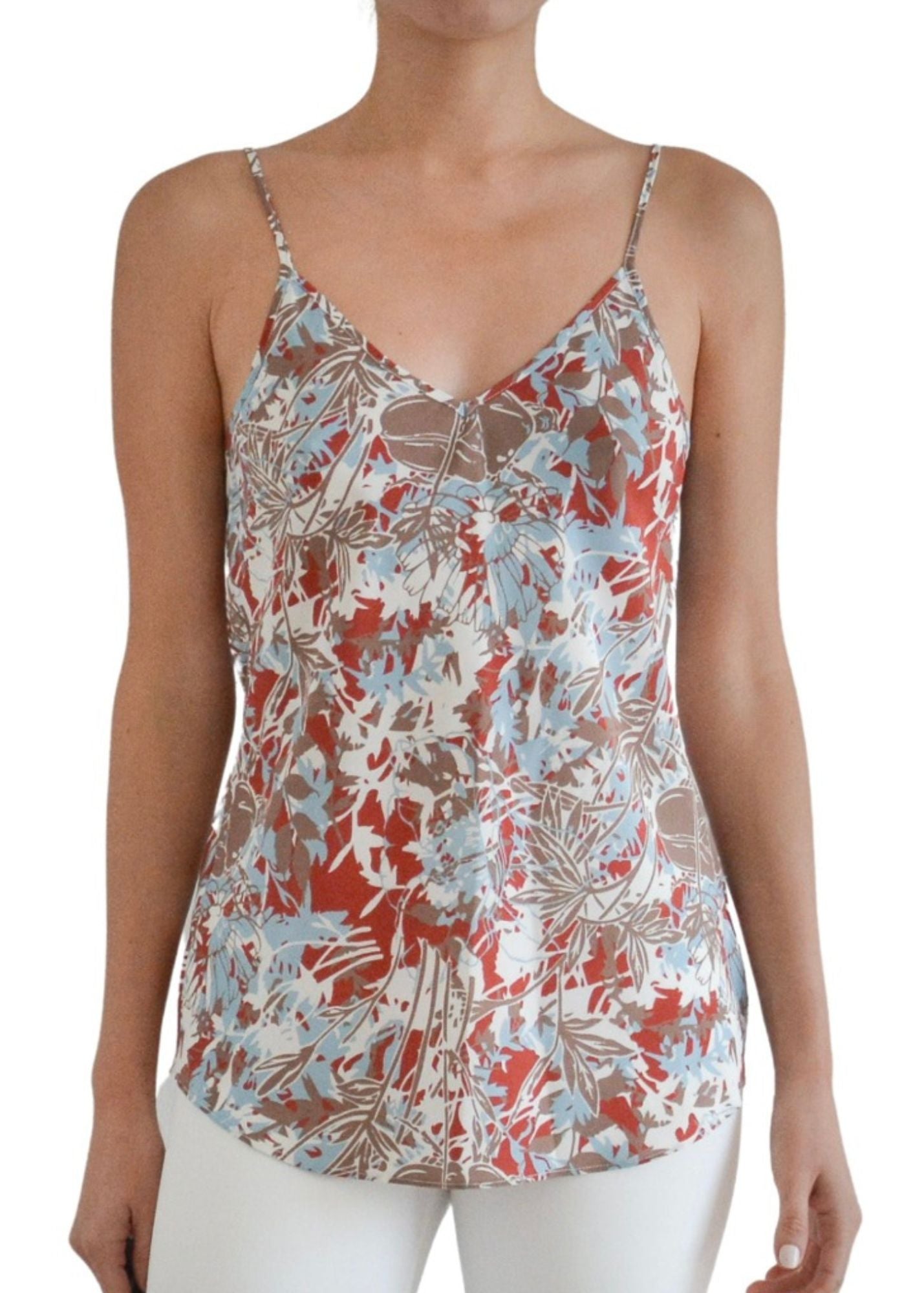 Silk Bias Camisole - HENRIETTA Top General Orient Floral Print P