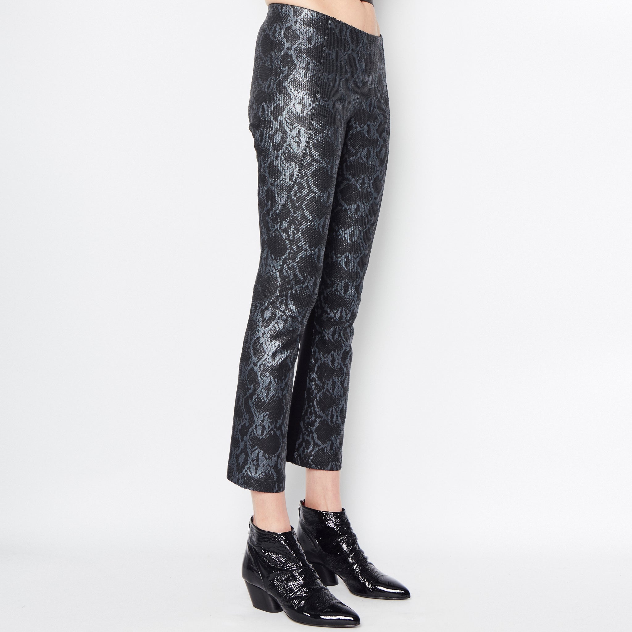 Cropped Flare Leather Pant -NITA Pant Elaine Kim