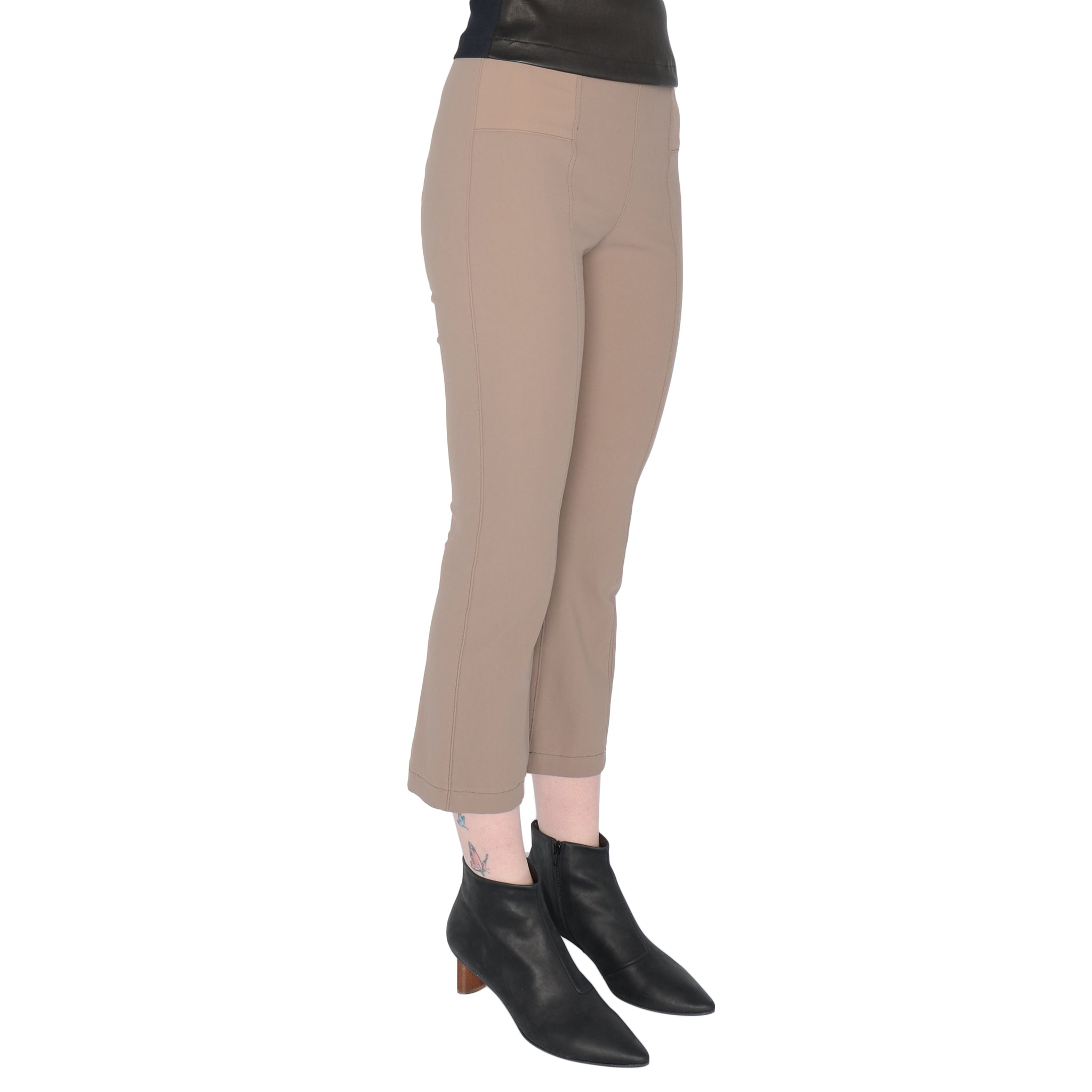 Tech Stretch Cropped Flare Legging w/ Contrast Stitch - RITA Pant STYLEM