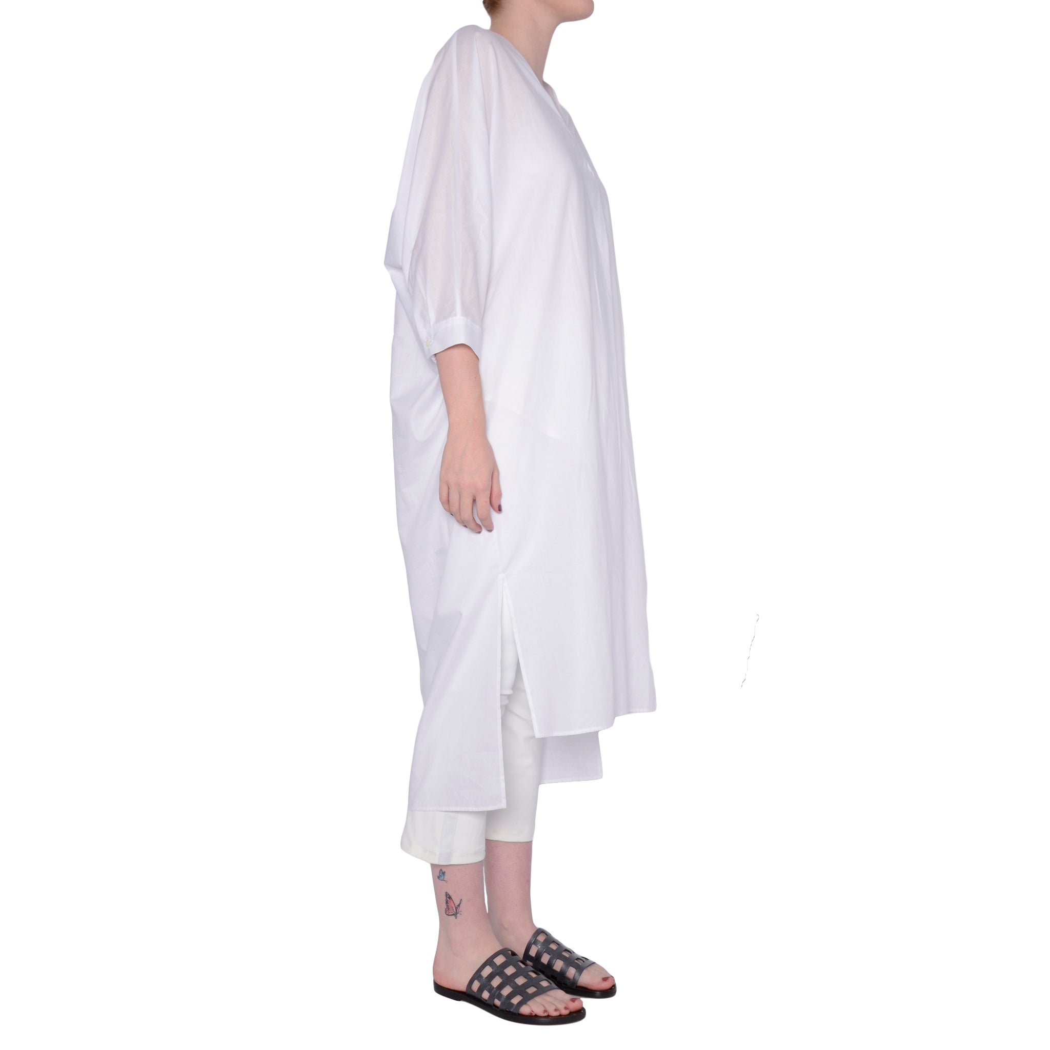 Cotton Voile V Neck Dress - SUNSET Dress Elaine Kim