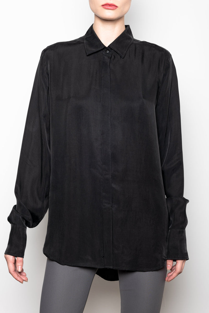 Silky Cupro Shirt - WESTMOOR CORE Shirt STYLEM Black P 