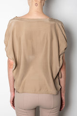 Silk Tee with Drawstrings Sleeve - UPTON SUM/PF23 Top General Orient   