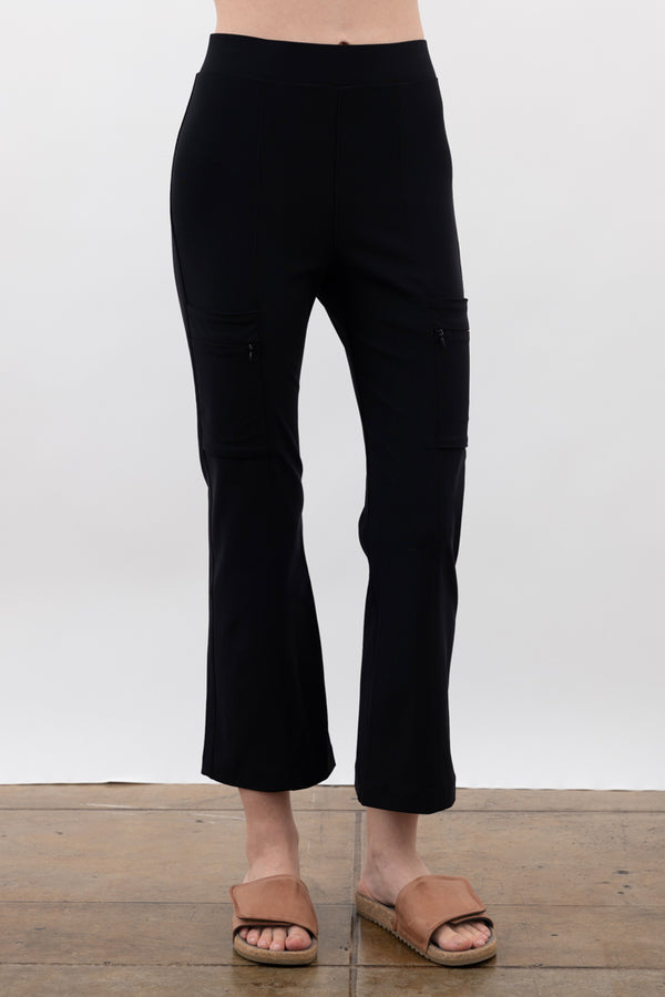 Tech Stretch Flare Legging with Utility Pockets - VISTA CORE Pant STYLEM Black P 