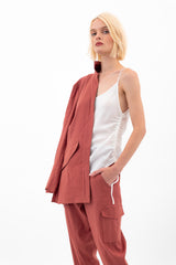 Silky Cupro Bias Camisole with Drawstrings - WYANETTA SP24 Top STYLEM