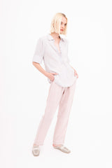 Silk Georgette Short Sleeve Pullover Shirt - BAYLOR Top GENERAL ORIENT