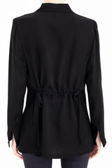 Silk Georgette Blazer with Ruched Back - CERA Jacket General Orient
