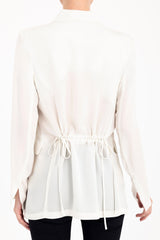 Silk Georgette Blazer with Ruched Back - CERA Jacket General Orient
