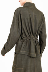 Eco Twill Denim Zip Up Jacket - CLARIKA Jacket General Orient