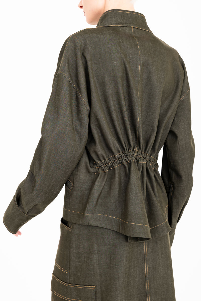 Eco Twill Denim Zip Up Jacket - CLARIKA Jacket General Orient