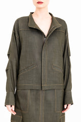 Eco Twill Denim Zip Up Jacket - CLARIKA Jacket General Orient