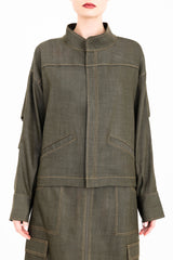 Eco Twill Denim Zip Up Jacket - CLARIKA Jacket General Orient