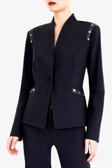 Tech Stretch Short Blazer with Studs - CRUZ Jacket General Orient