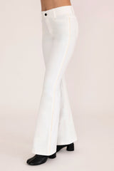 White pants on white background