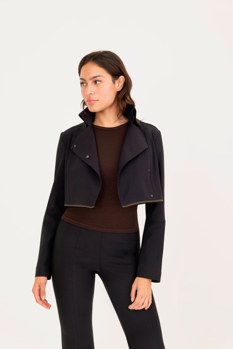 Ribbed Long Sleeve Crew Neck T-Shirt - BSCHLOE