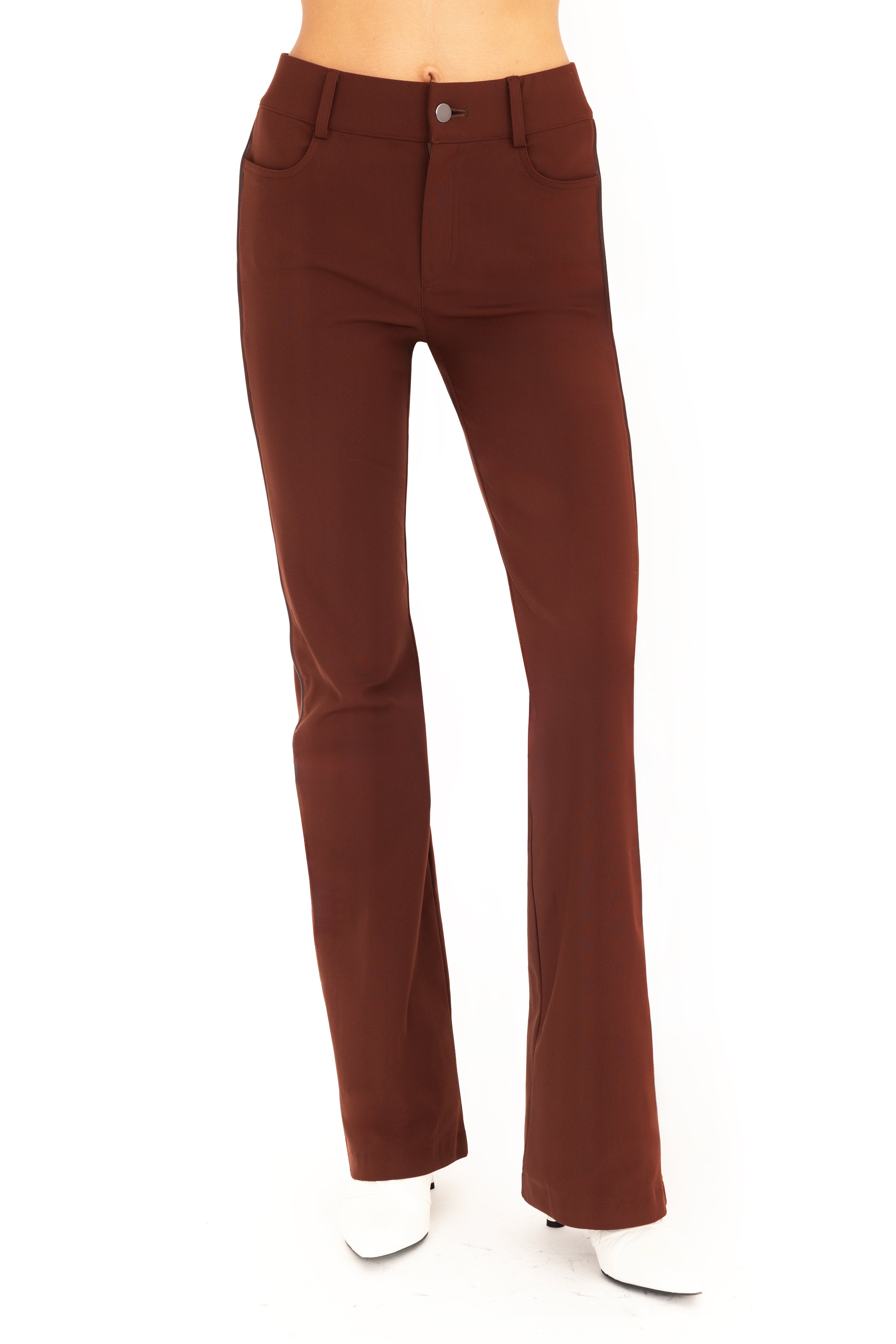 Brown pants on a white background