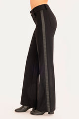 Black pants with a stripe on a white background