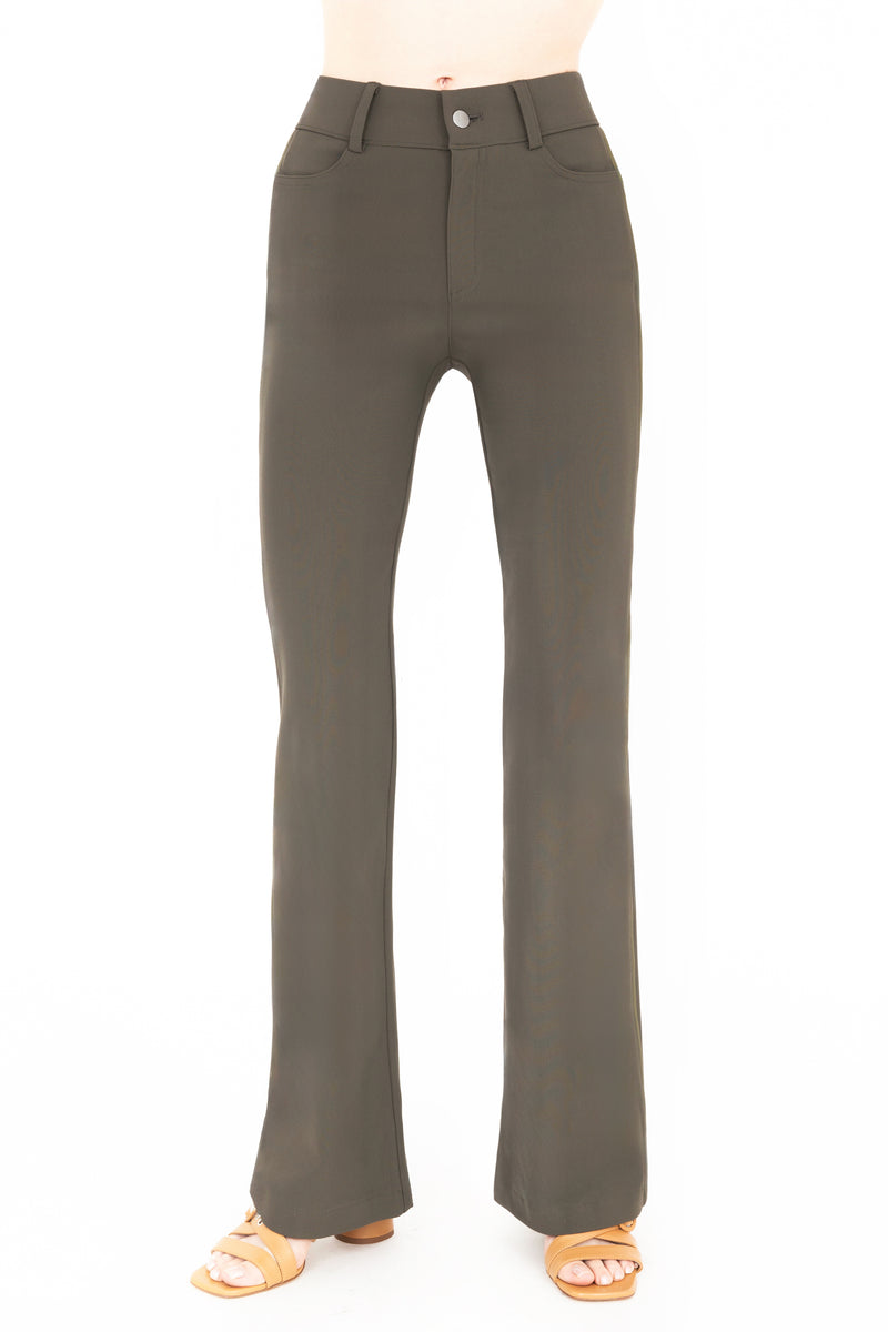 Green pants on a white background