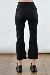 Tech Stretch Cropped Flare Pant with Vegan Leather Stripe - ANITA FA24 Pant STYLEM   