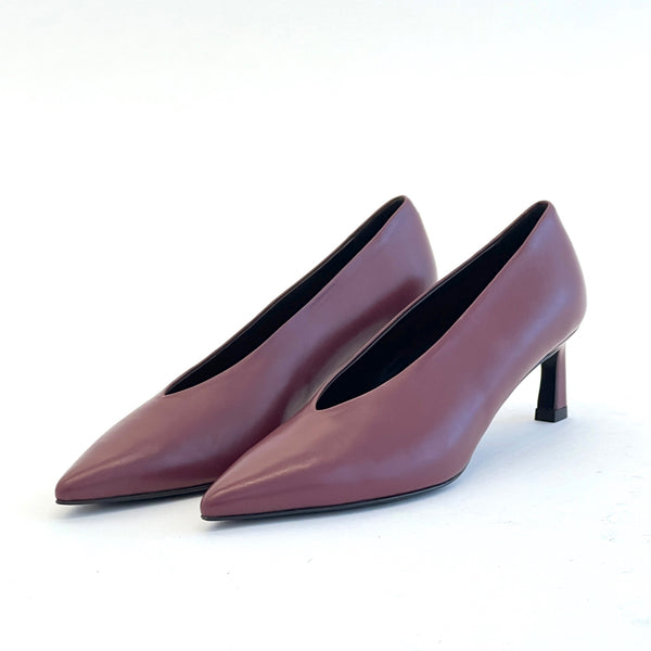 Pointy Toe Kitten Heel Pumps Shoes Halmanera   