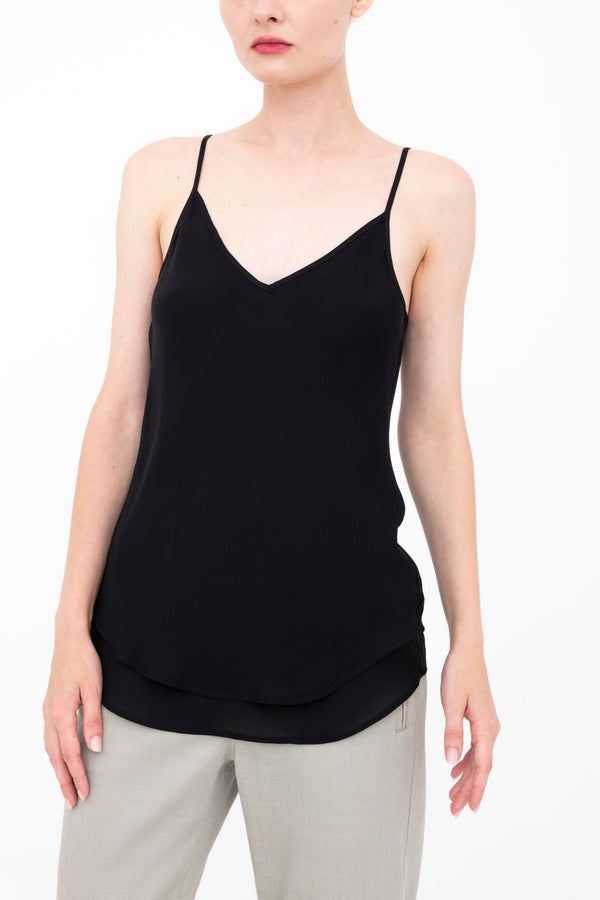 Silk Georgette Bias Double Layered Camisole - BETULA Top GENERAL ORIENT