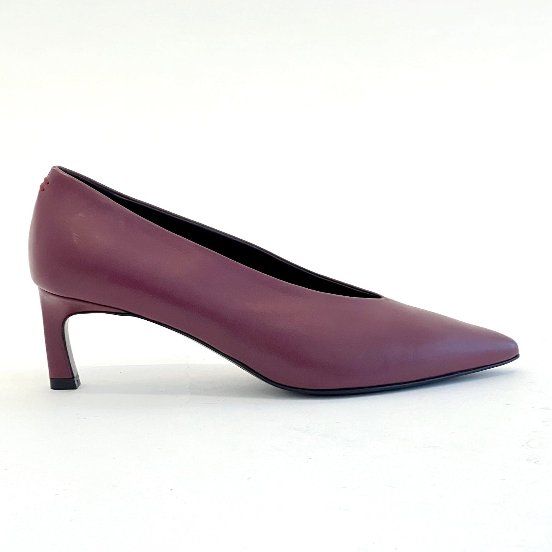 Pointy Toe Kitten Heel Pumps Shoes Halmanera Bordeaux 37 